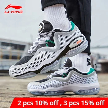 

Li-Ning Men BUBBLE MAX II Lifestyle Shoes Air Cushion Retro Mesh LiNing li ning Sport Shoes Leisure Sneakers AGLP001 YXB263