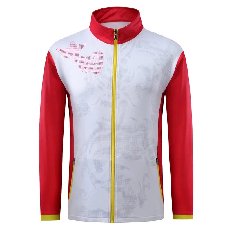 China New Tennis Jackets for Couple Men White Fitness Sportswear