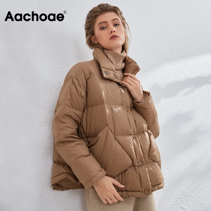 Aachoae Womens Coats 2020 Winter Single Breasted