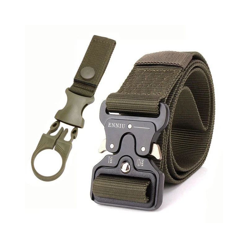 A belt and 1 hook b Армейский ремень Открытый тактический нейлоновый ремень высокого качества охотничий активный ремень военный металлический Пряжка ремень для мужских джинсов подарки для мужчин - Цвет: A belt and 1 hook b