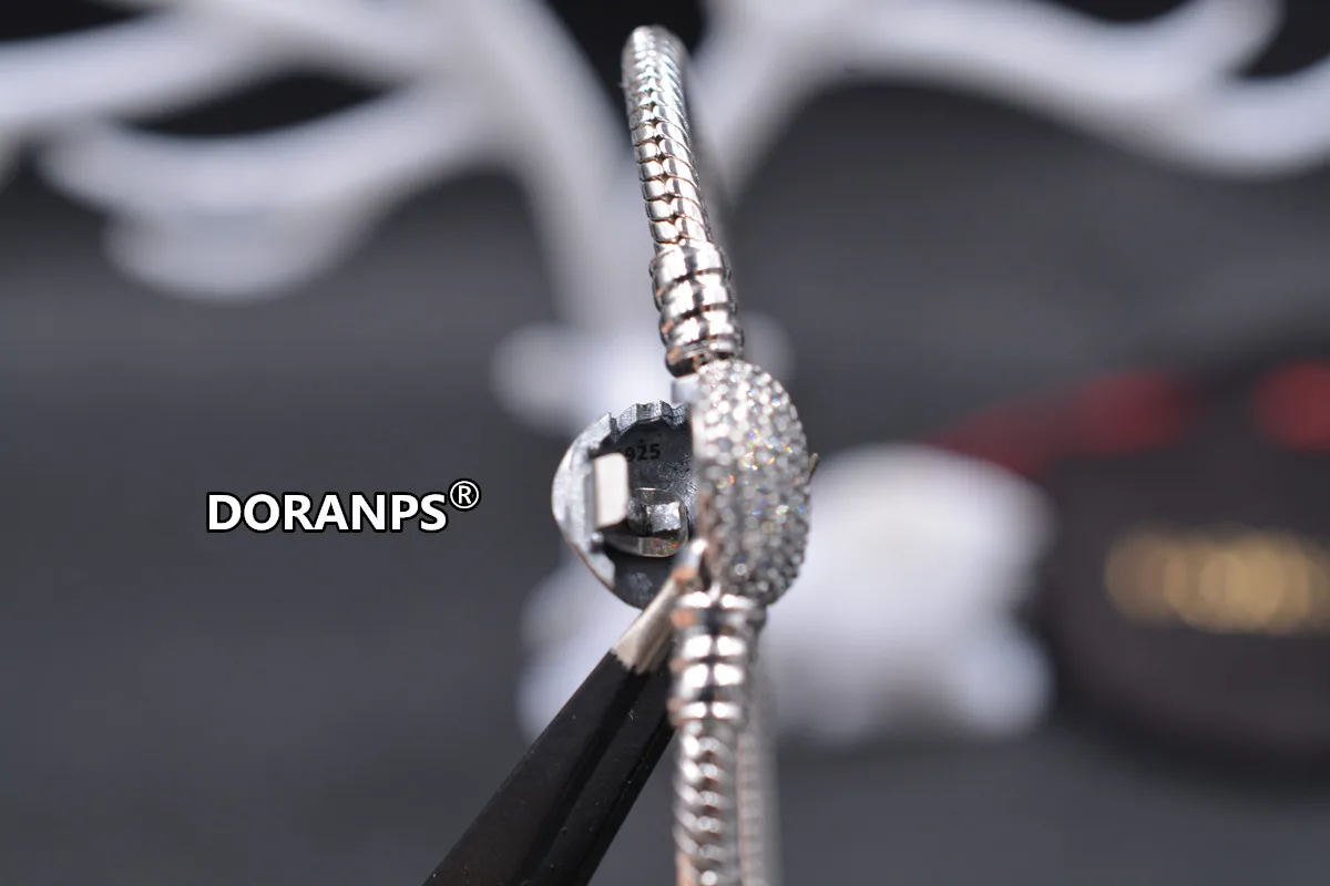 Fine Jewelry DORANPS Серебро 925 женские жесткие браслеты дамы подарки для девушки, 1pz