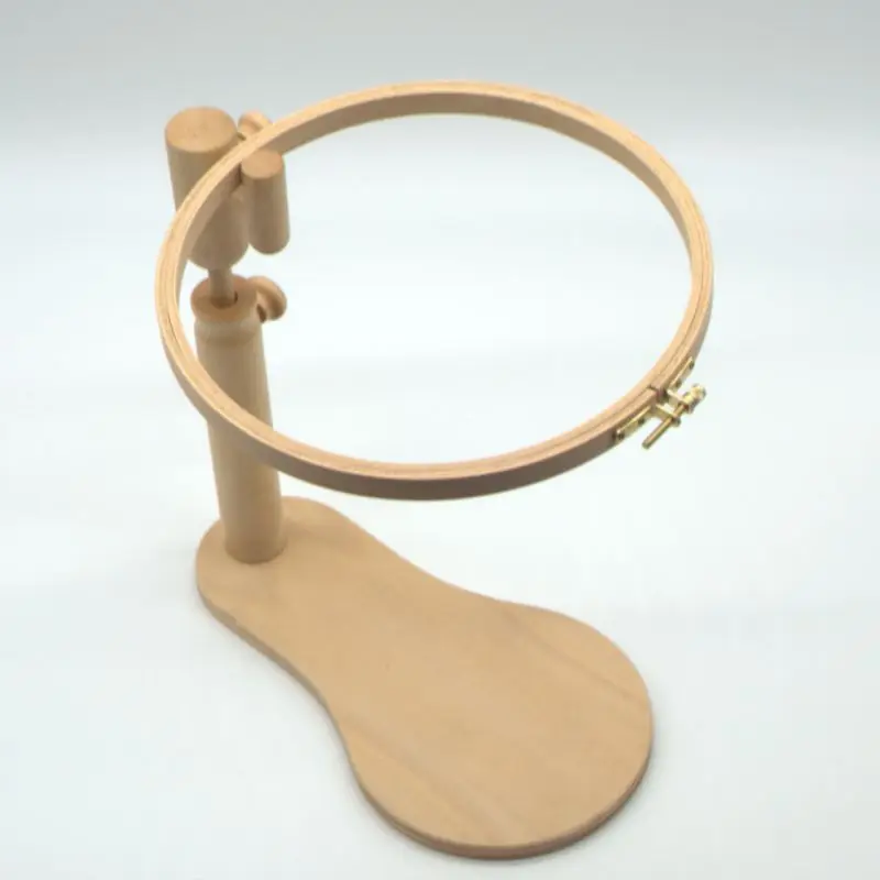 

Embroidery Seat Frame Adjustable Solid Wood Cross Stitch Ring Rack Embroidery Stand Hoop
