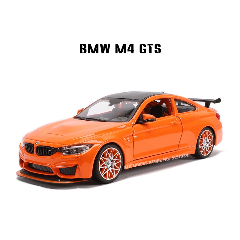 Maisto 1:24 BMW M4 GTS Racing Sports Car Model Alloy Boys Vehicles Toys--Orange 