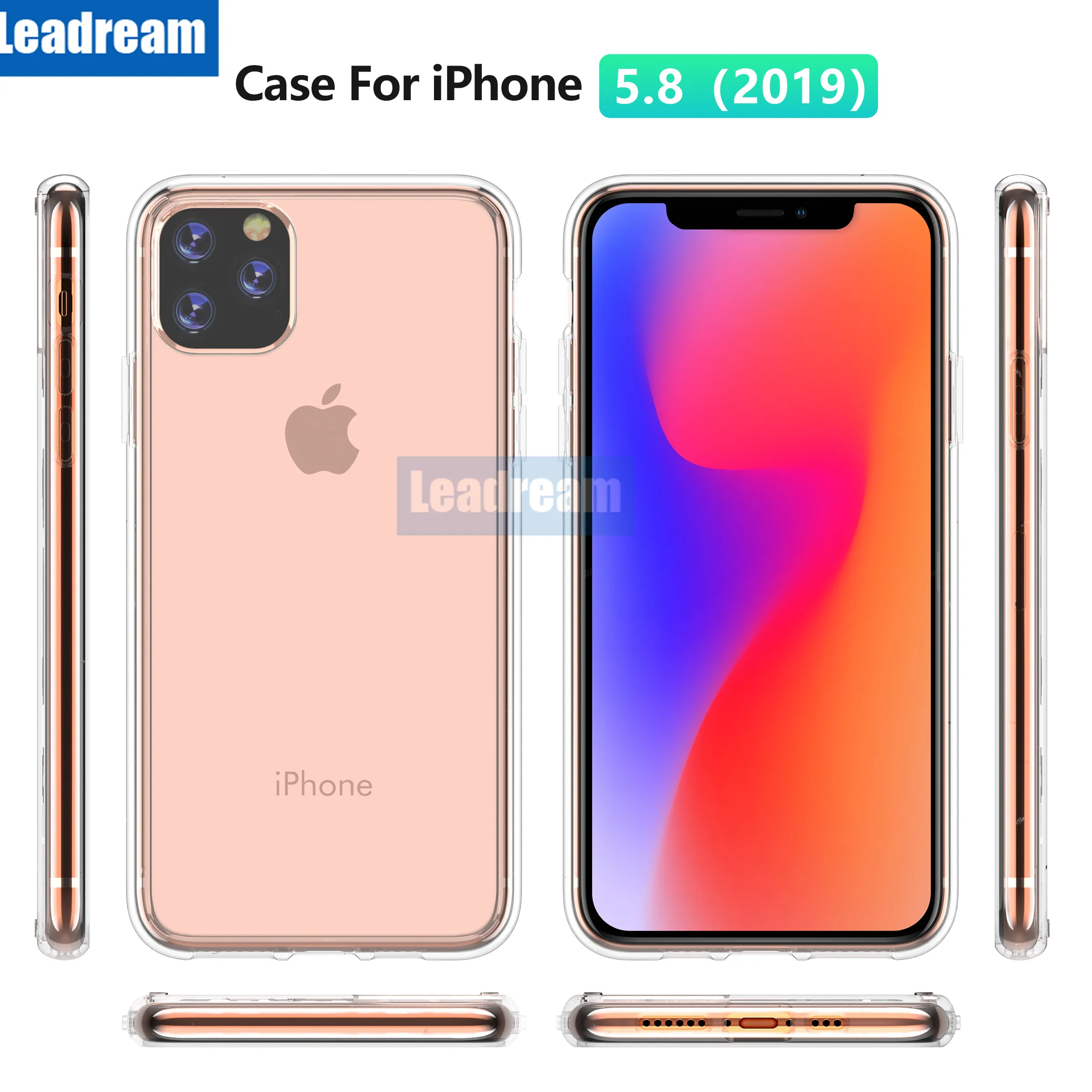 

50PCS Waterproof TPU Hard PC Shockproof Case Cover for iPhone 11 Pro Max 6 6s 7 8 Plus X Xs Max free DHL