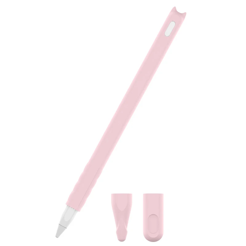 Рукав насадка на карандаш держатель силиконовый чехол для Apple Pencil 2 Колыбель Подставка держатель для iPad Pro стилус ручка милый защитный чехол - Цвета: Pink