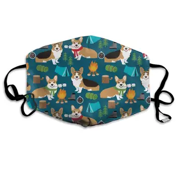 

Unisex Anti-dust Face Mask Corgi Dog Camping Mouth Mask Reusable