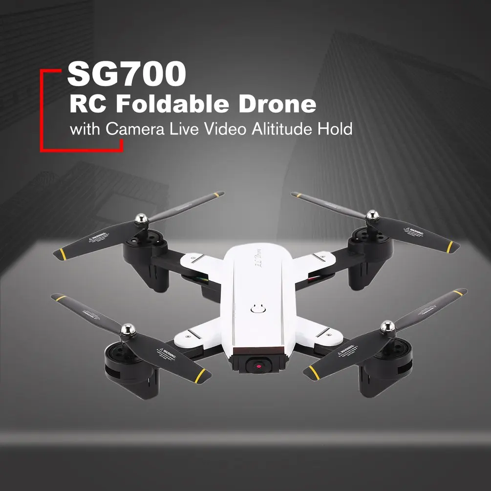 SG700 2,4G 2MP RC складной Дрон Квадрокоптер с FPV камерой живое видео Alititude держать Безголовый режим один ключ возврат 360'Flip игрушка