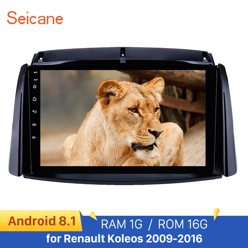 Seicane 9 inch GPS Navigation USB AUX Car Unit Radio Android 8.1for Renault Koleos 2009-2016 suppor