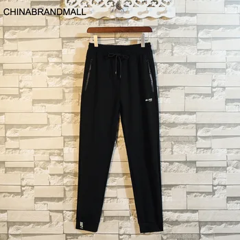 

Autumn Male Plus Fat Plus Size Elastic Drawstring Sports Pants Male Fat Man Knitting Close The Mouth Wei Pants