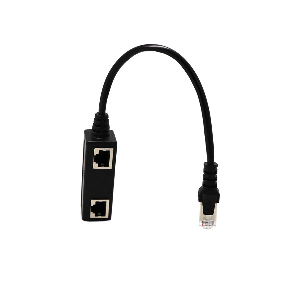 

RJ45 Splitter Adapter 1 to 2 Port Switch Cable for Cat5 Cat6 LAN Ethernet Socket Connector AS99
