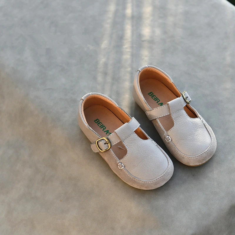 Genuine Leather Girls casual shoes Spring and Autumn Children's school Shoes Cowhide Boys leather Shoes Baby soft shoes 3