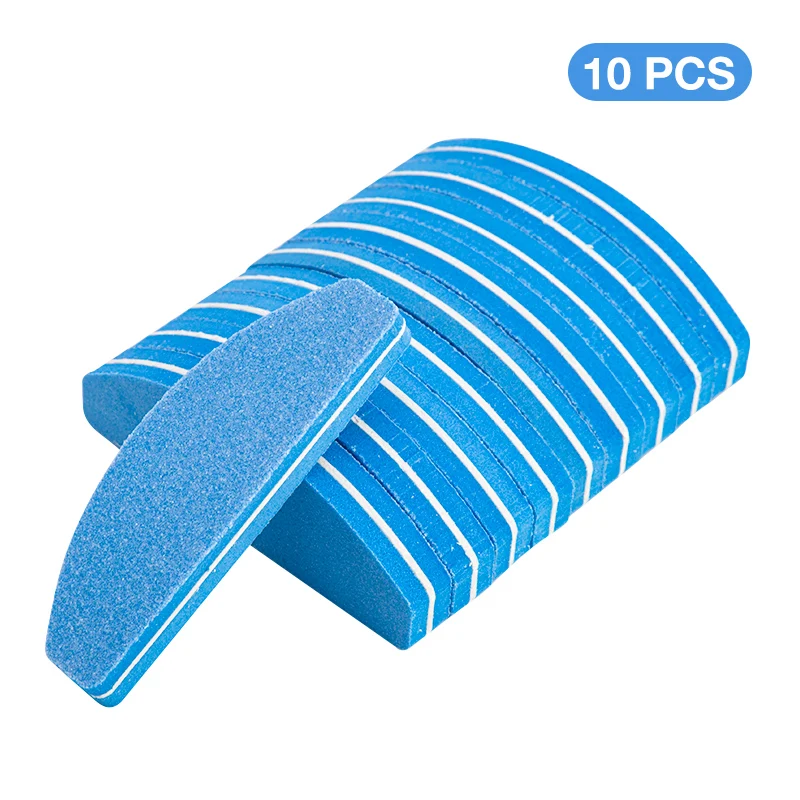 10pcs set 1 1/5/10 шт розовый Форма ногтей Полировщики для ногтей шлифовальная пилка для ногтей cо шлифовальными буферными резцами, блок для ногтей Маникюр Педикюр шлифовальный буфер полоски для ногтей, для маникюра - Цвет: 10pcs set 1
