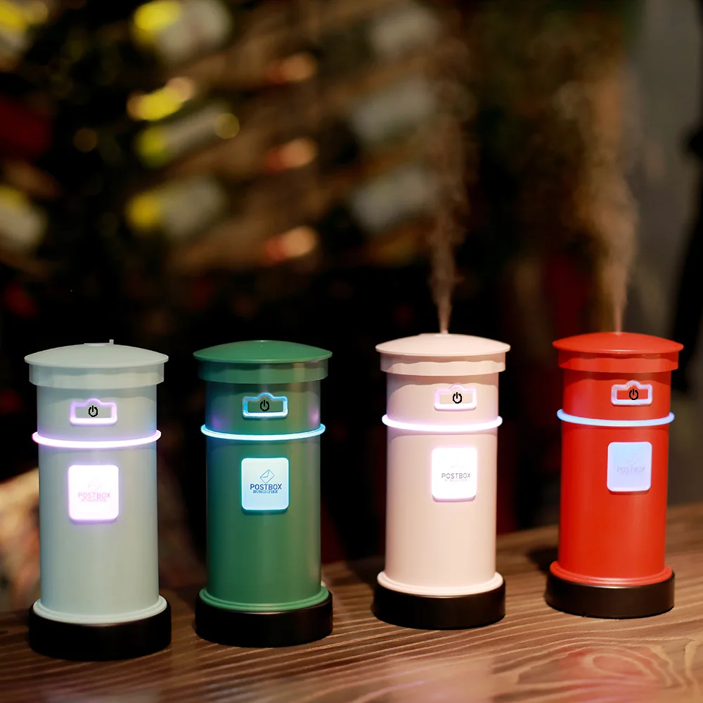 

New Products Post Box Humidifier Multi-functional Three-in-One Essential Oil Aroma Diffuser Office Desk Top Humidifier