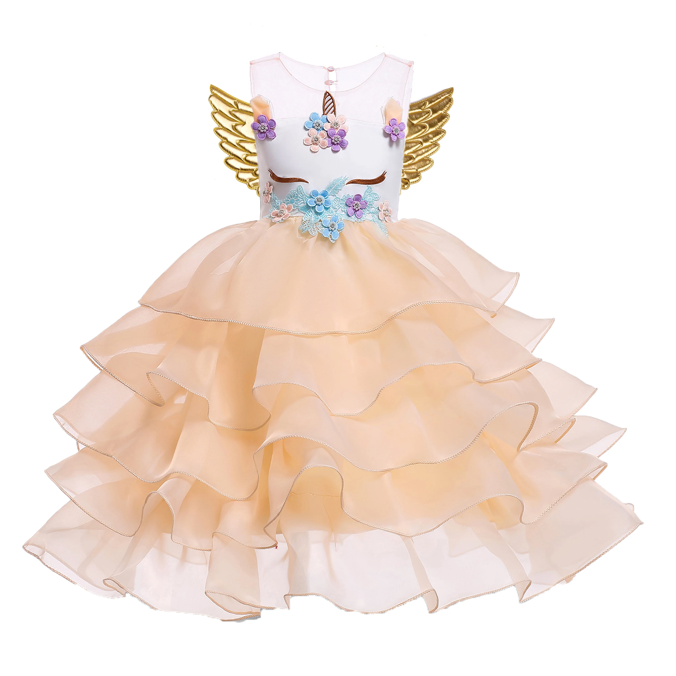 

First 2 3 4 5 6 7 8 9 10 Year Old Birthday Carnival Children's Fancy Fluffy Dress for Girls Halloween Girls Costumes Kids