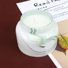 1 шт. Ароматерапия подсвечник керамический ароматическая свеча натуральный аромат растения свеча мраморная полоса Свеча для женщин