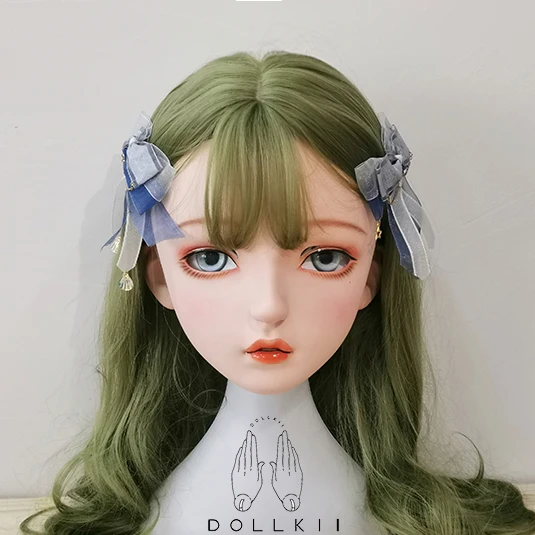 

(DOLLKII-I) Top Quality Handmade Female Girl Resin Half Head Cosplay Japanese Role Play BJD Kigurumi Mask Crossdresser Doll Mask