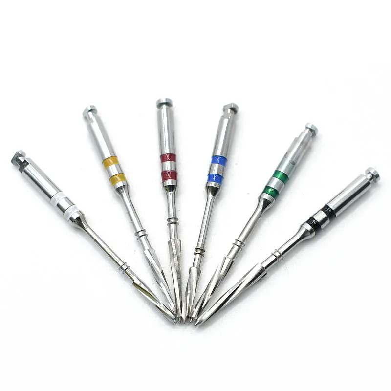 6pcs/box Dental Instrument Metal Drills Reamers For Screw Post Suppliers Multiple Tapers Dental