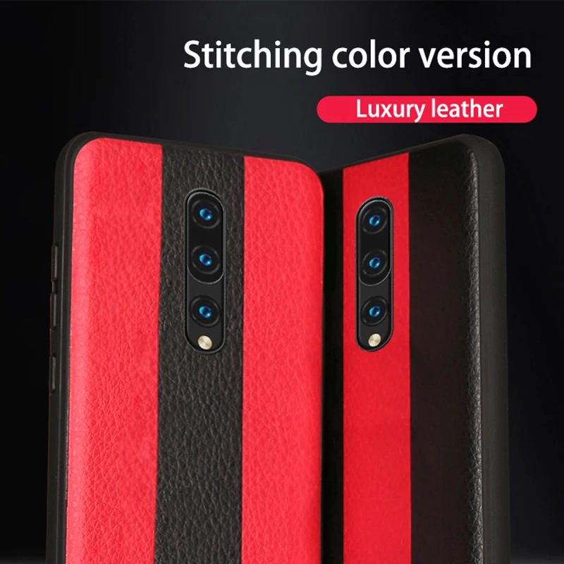 

Luxury Car Phone Case For Oneplus 7 Pro 6 6T Litchi Leather TPU Soft Edge Silicon Shockproof Cover Capa Coque