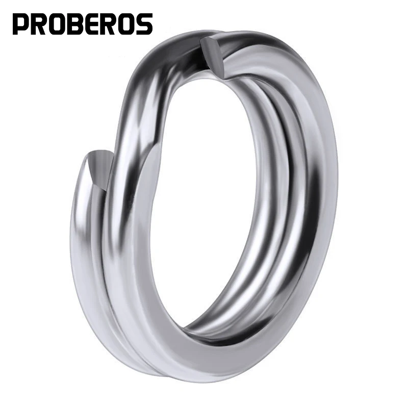 Fishing Accessories 50pcs Fishing Split Rings for CrankHard Bait Silver Stainless Steel 0#-12#