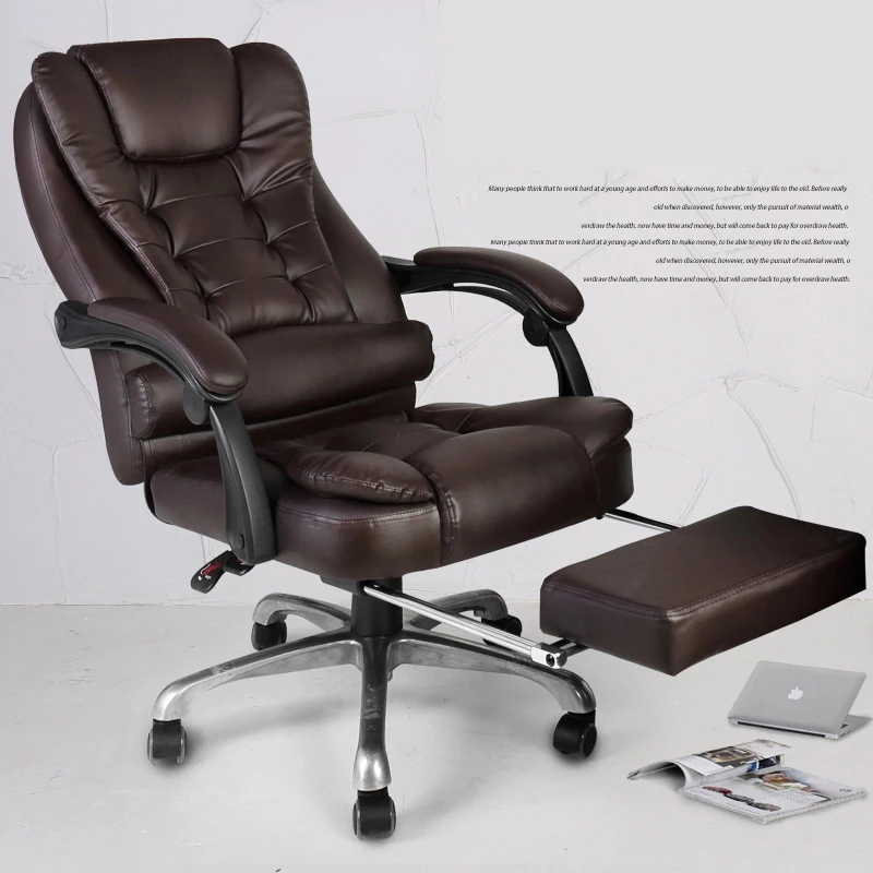 Ergonomic Chair Computer Boss Synthetic Leather Racing Gaming Office with Footrest Recliner Lifting Desk |