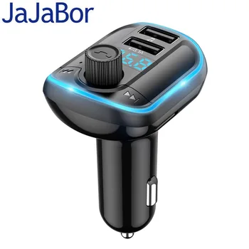 

JaJaBor Bluetooth Car Kit Handsfree Calling FM Transmitter Bluetoooth 5.0 Car MP3 Player 3.1A Dual USB Car Phone Charger