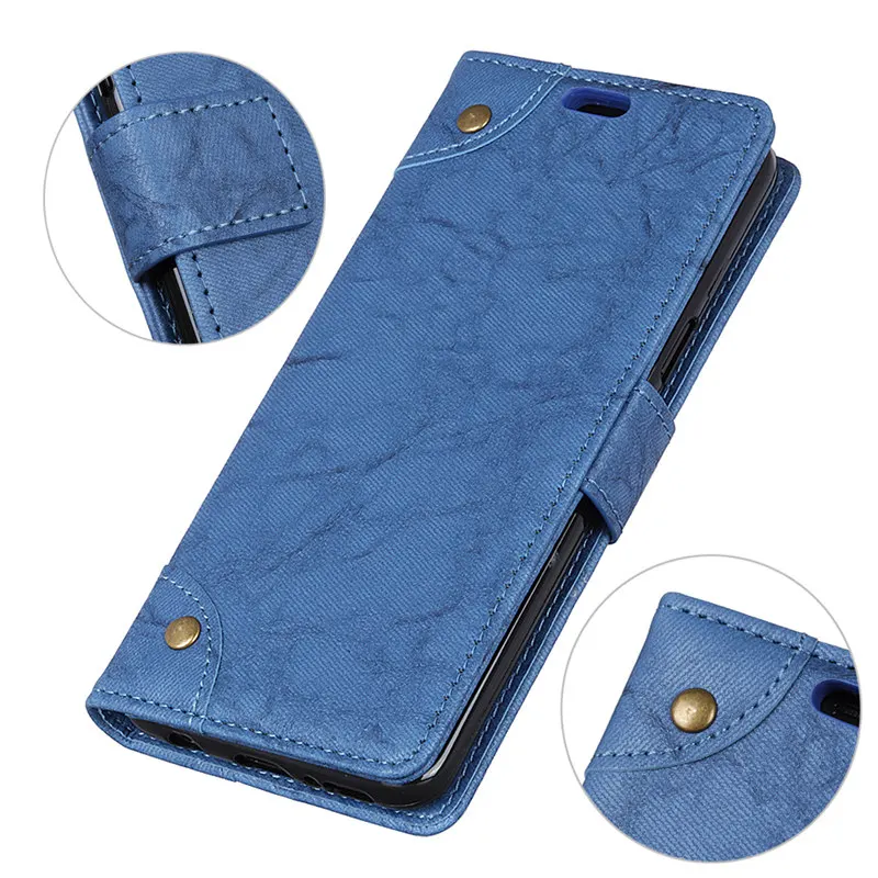 Магнитный чехол-бумажник чехол для samsung A10E A10S A20S A20E A30S A40S A50S A60 A70 A80 A90 5G чехол Роскошный кожаный флип-чехол с подставкой - Цвет: Matte Blue