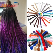AliLeader, 2 части, экспрессия, вязанные крючком косы, синтетические волосы, косички Яки, афро косички, волосы длиной 36 дюймов, канекалон, волосы для увеличения объема