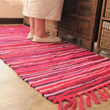 

Cotton Soft Tassel Home Carpets for Living Room Bedroom Decorate Home Carpet Floor Door Mat Nordic Cotton LinenArea Rug Mats