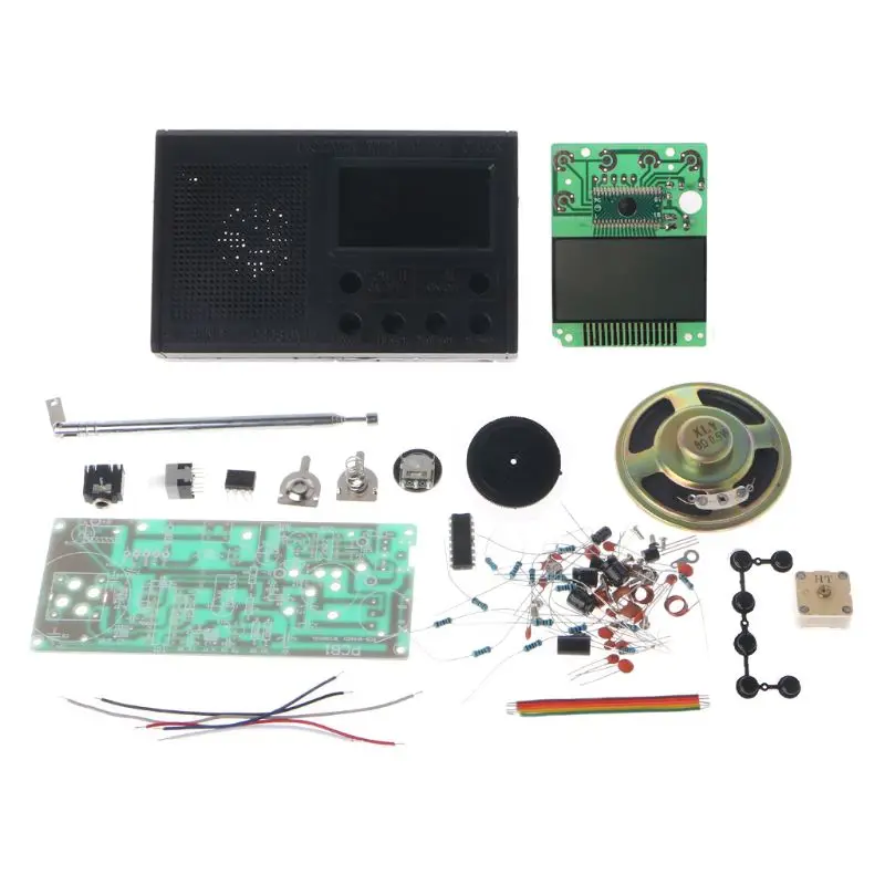 DIY lcd FM Радио Комплект Электронный образовательный Обучающий набор Частотный диапазон 72-108,6 МГц