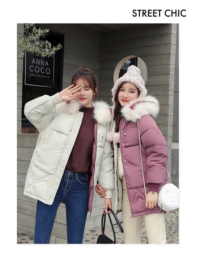 Bestie женский короткий перо хлопок платье зима корейский стиль свободный жакет утолщение удобный теплый чистый цвет пальто