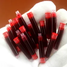 30 шт. синие, черные, красные чернильные картриджи для перьевой ручки многоразового использования в пакете, стандарт 2,6 мм