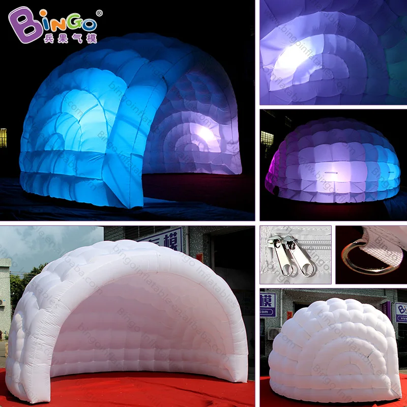 Exquisite 5.5x4x3.5 Meters Inflatable Half Air Dome Tent / Cheap Inflatable Event Tent With Led Lighting For Sale - Toy Tent 6