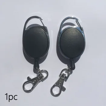 

Pull Buckle Reel Lanyard Retractable Recoil Multifunctional Fishing Black Belt Clip Alloy Tying Tool Key Chain Release Portable