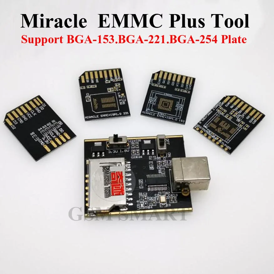 Antenna adapter Original Miracle eMMC Plus adapter Tool + Hardware 1.0 universal Bga 221,153,254 plate for Miracle thunder box work