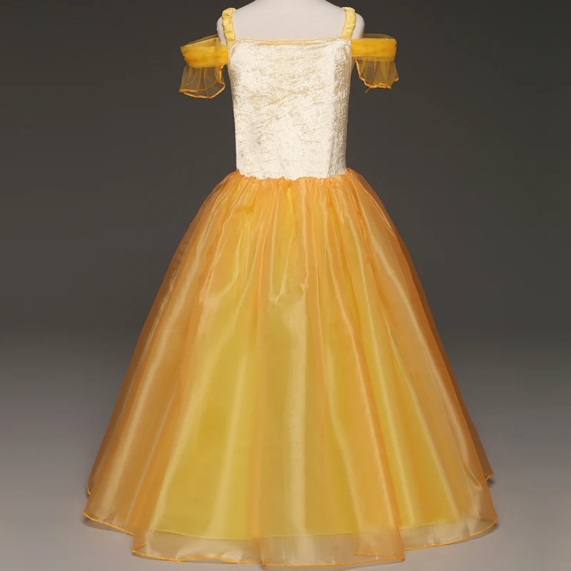 Маскарадное платье принцессы Беллы для маленьких девочек; детское платье «Красавица и Чудовище»; вечерние платья для дня рождения, драмы; костюм для фотосессии