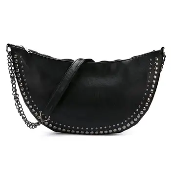 

Crossbody Bag Women Fashion High-quality Portable Personality Comfortable Rivet Semicircle Shoulder Messenger Handbag