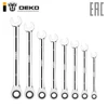 Set of combined ratchet keys Deko rw01 8-19mm, 8 items 065-0549 ► Photo 1/5