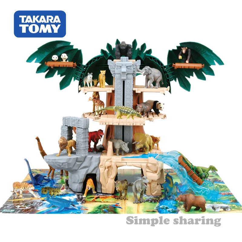 Takara tomy томика ания Лес животных Храмовая Модель Набор литье под давлением Смешные Развивающие игрушки для детей