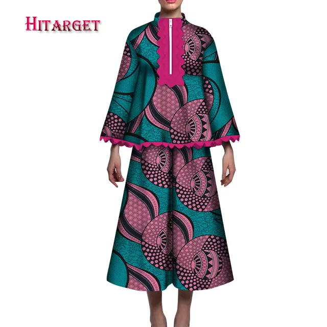 $US $51.03 2020 Hitarget summer African Women tops +skirt 2pcs set  Custom Women African Dashiki Skirt Set  Bazin Plus Size 5XL WY5044