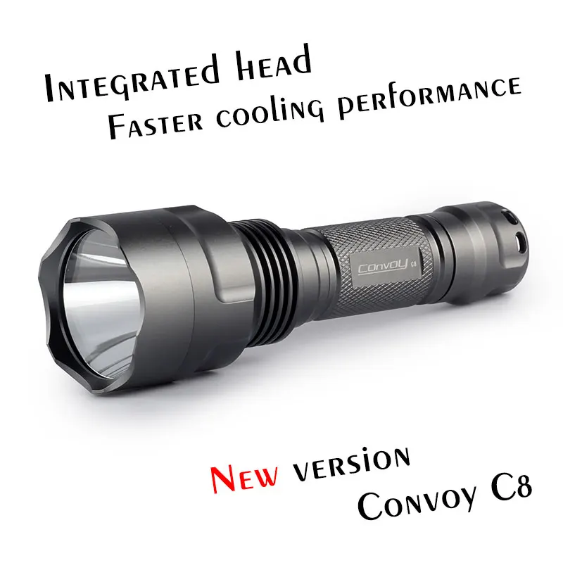 

LED Flashlight Convoy C8 Cree XML2 Lantern Grey Flash Light Tent Light Camping Torch Police Work Light Fishing Hiking Light