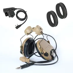 Mssordin – support DE casque, protection auditive, prise DE vue électronique, casques + protège oreilles en silicone + U94 PTT 