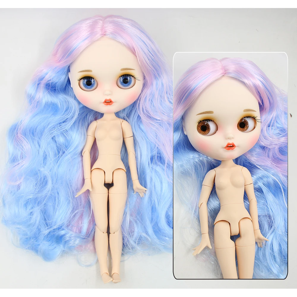 Neo Blythe Doll with Multi-Color Hair, White Skin, Matte Smiling Face & Custom Jointed Body 1