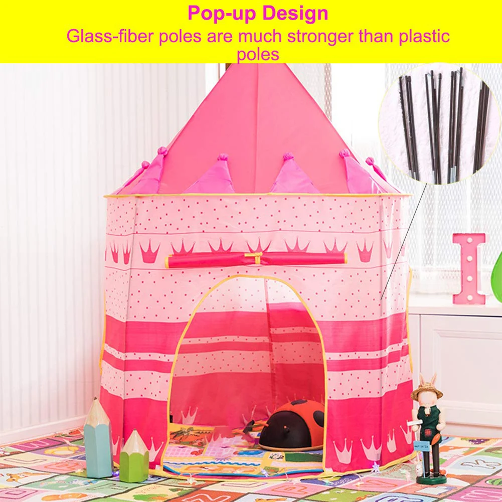 Детская игровая палатка, портативная складная Игровая палатка для детей, Игровая палатка для помещений, игровой домик с замком юрты