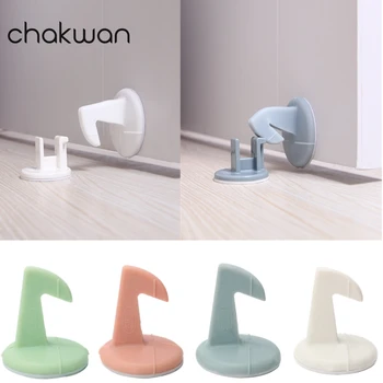 

1 Set Silicone Crash Pad Door BackWall Protector with Hook Door Lock Guard Sticker Guard Stopper Creative Household Goods