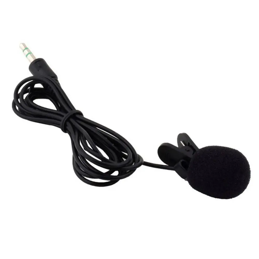 Mini microfono portatile a Clip da 1.5m microfono a Clip Lavalier a  condensatore per microfono cablato da Studio Audio per PC Laptop (senza  telefono) - AliExpress