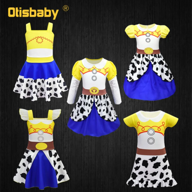 Костюм Джесси на Хэллоуин, Рождество, день рождения, платье Джесси для девочек, детское летнее повседневное праздничное платье, детские маскарадные платья