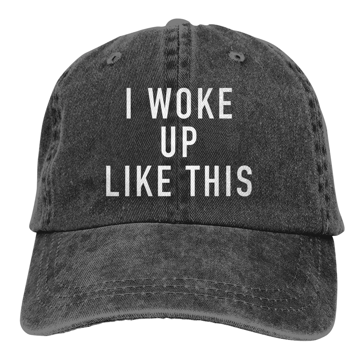 Я просыпался Как этот Casquette черный унисекс Мужские Женские деним Strapback бейсболка Регулируемая Гольф папа шляпа