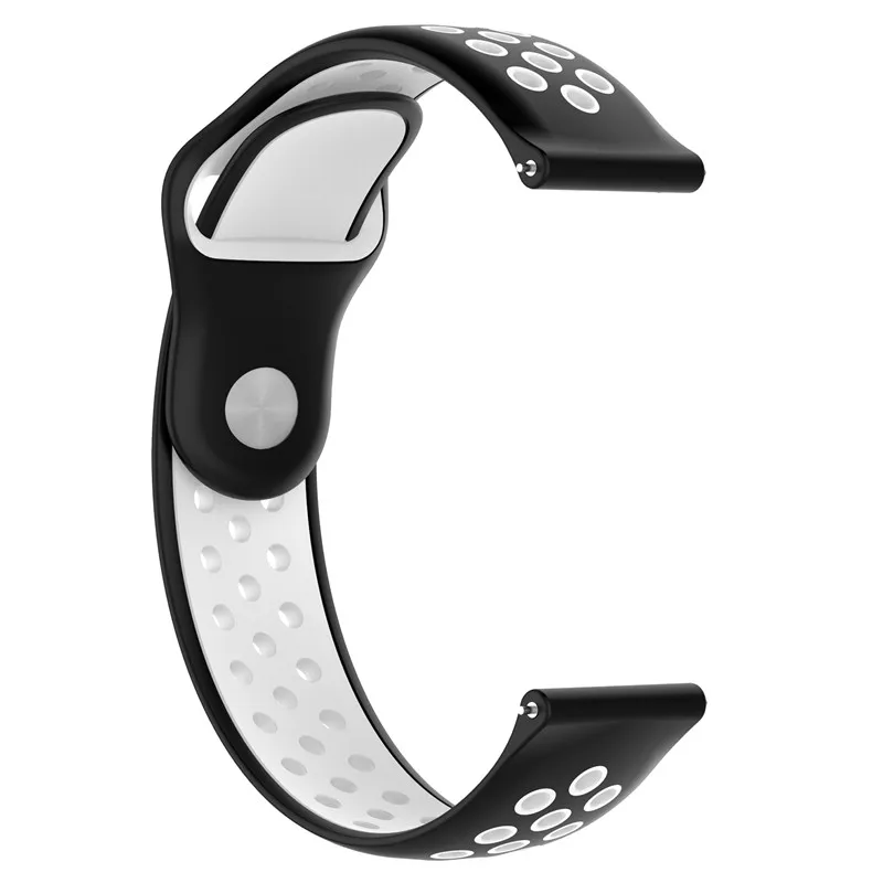 Для Fitbit Versa полосы мягкие силиконовые ремни с вентиляционными отверстиями для Fitbit Versa 2 LITE спортивный ремешок для часов L для мужчин S для женщин - Цвет: black white