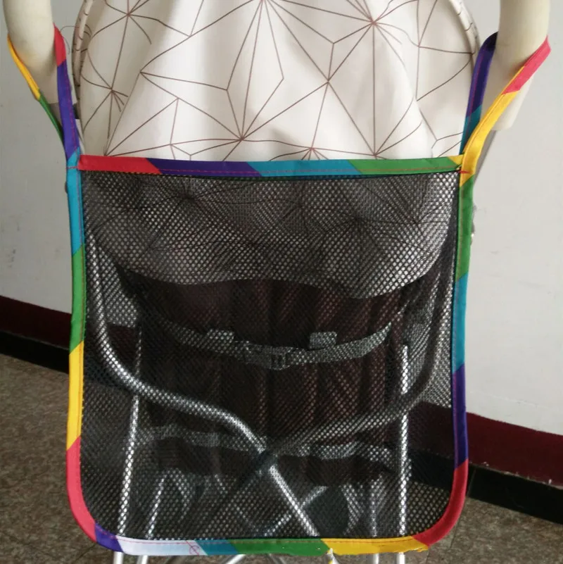 

Infant Pram Pushchair Mesh Hanging Storage Bag Baby Trolley Bag Stroller Organizer Seat Pocket Carriage Bag Stroller Accessories