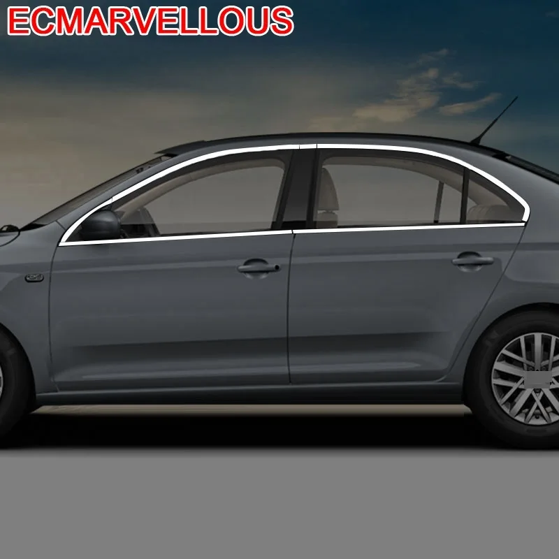 Auto Window Automobile Modified Chromium Decorative Car Styling Covers Decoration Protecter 13 14 15 16 17 FOR Skoda Rapid | Автомобили и